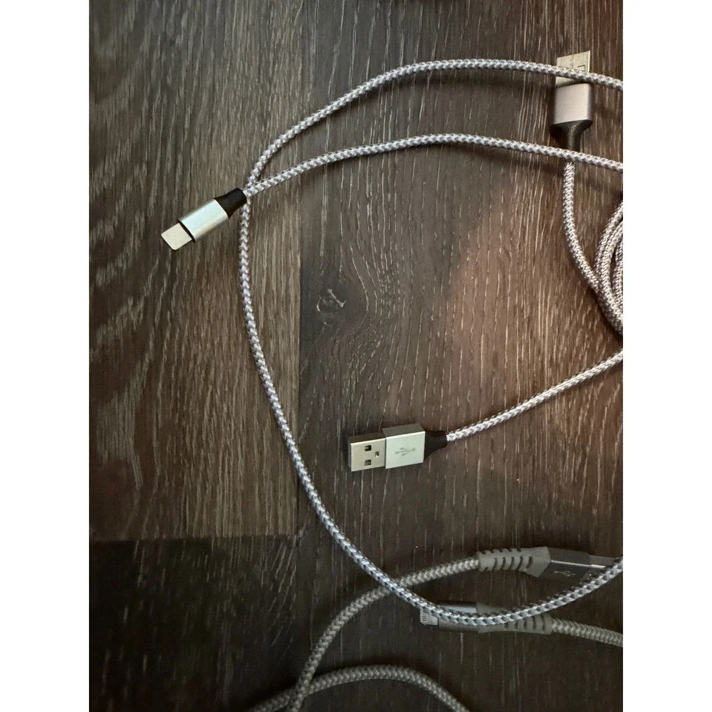 Iphone Charging Cables Lightning USB-A Braided Long Cord Bundle Lot
